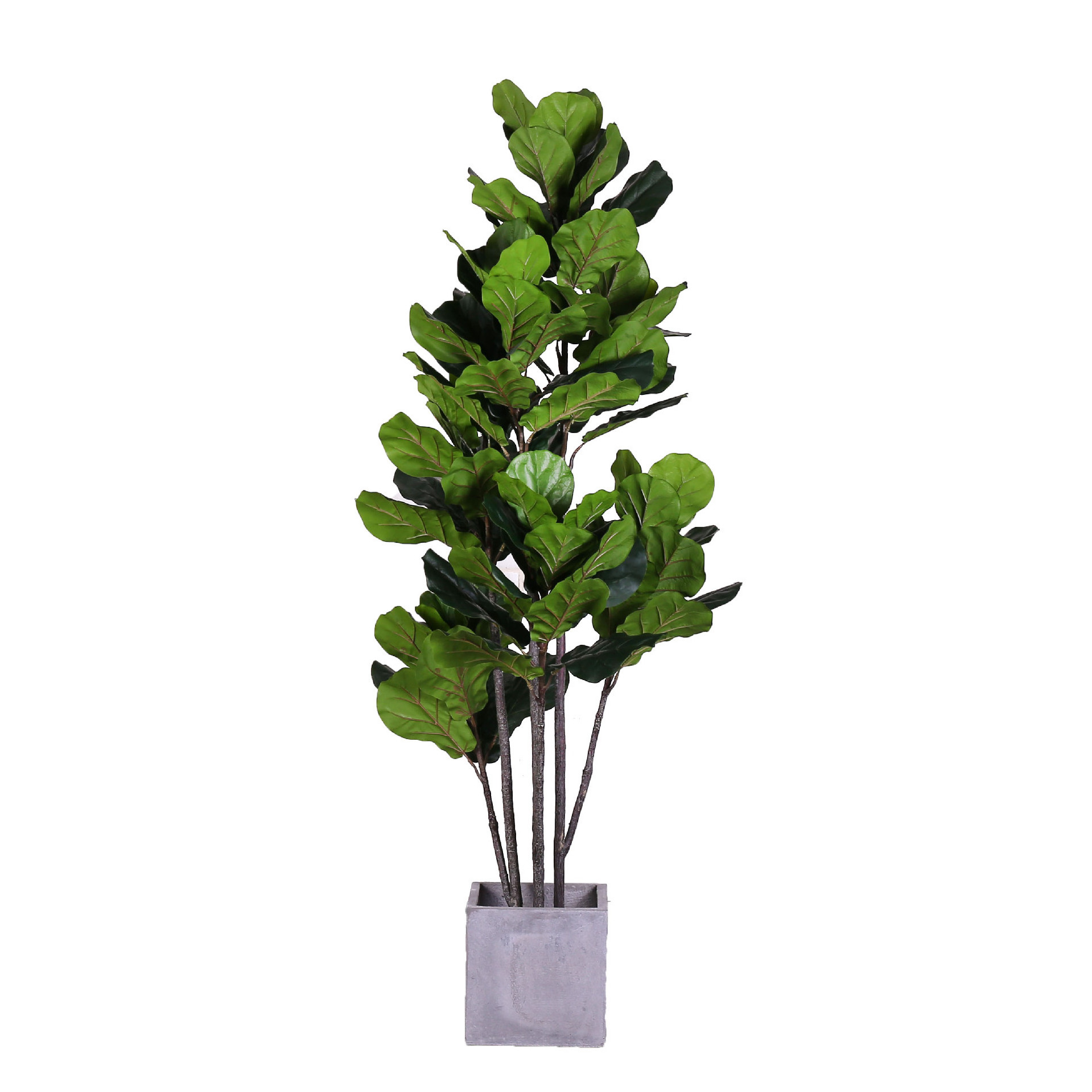 Interior living room decoration hot sale artificial piano leaf ficus potted large green plant artificial tree