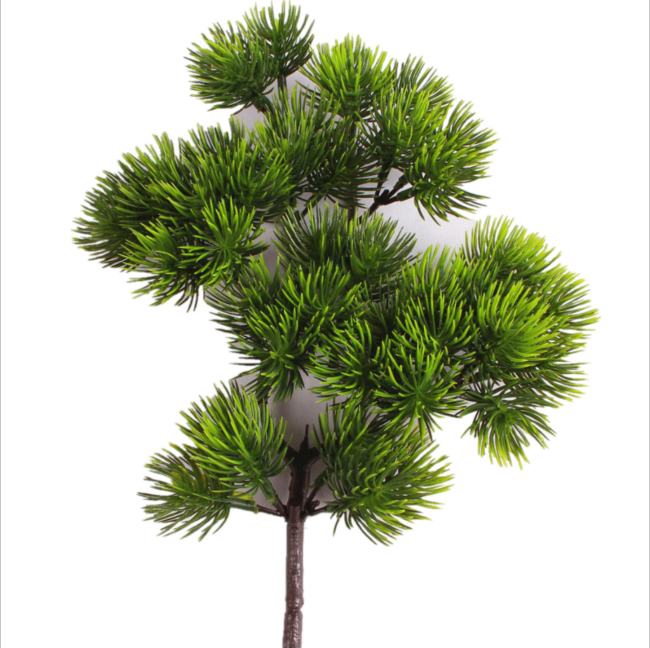 Artificial Pine Branches and Leaves Bonsai Flower Material Decorative Plant Artificial Flower Thuja Plastic Trees Not Support