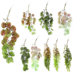 Hot-selling simulation wall-mounted turtle back leaf green plant cane hanging wall-hung plant