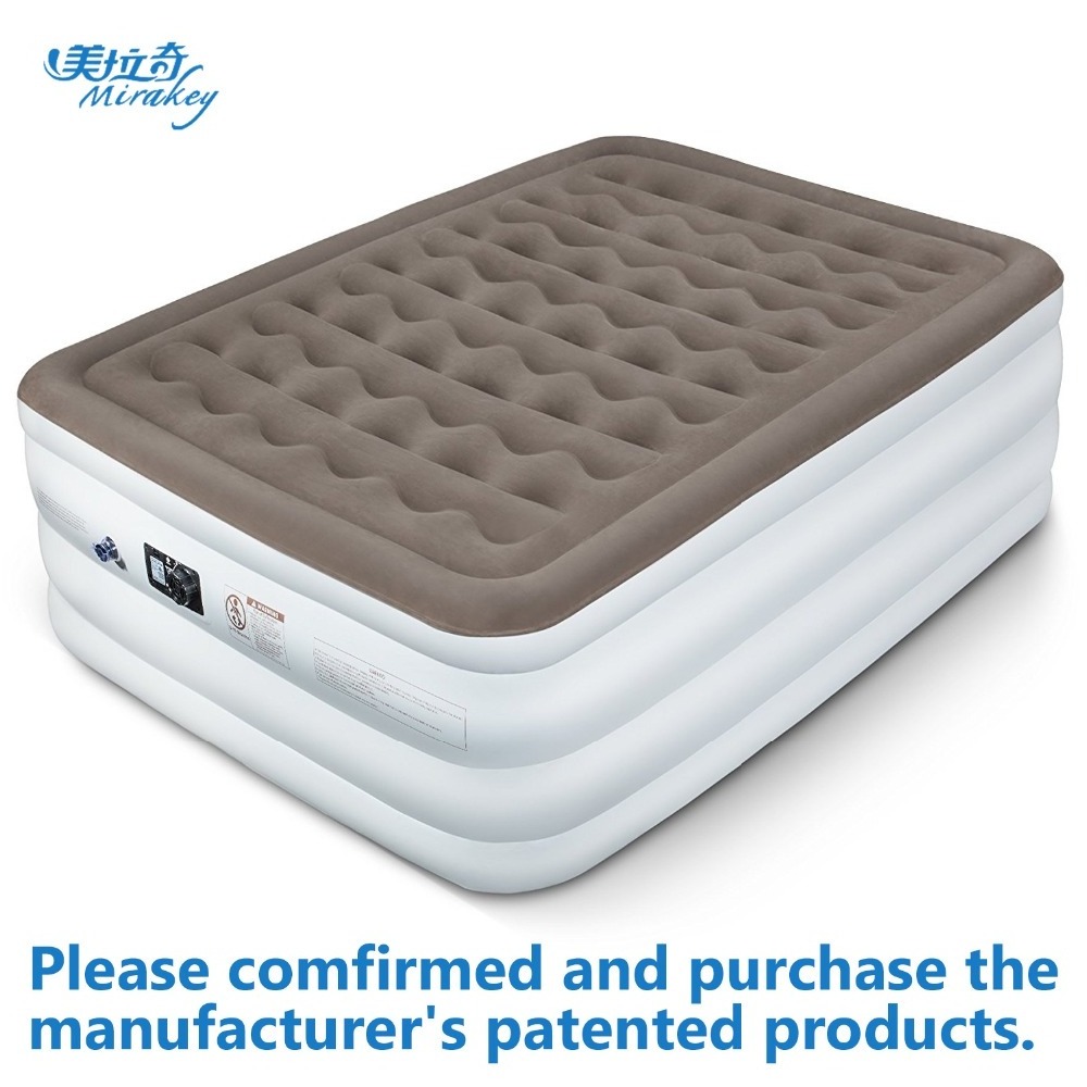 Mirakey inflatable air bed single size Queen size home use inflatable air bed with pump