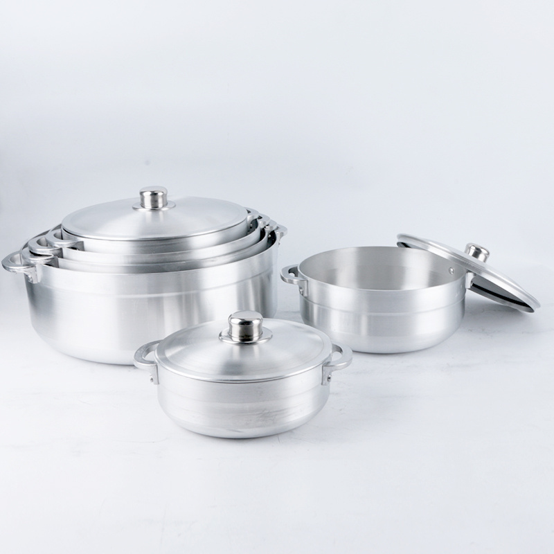 Wholesale best-selling 12 PCS home cookware pot set Premium aluminum cooking pot set Restaurant casserole Soup Warmer Pot