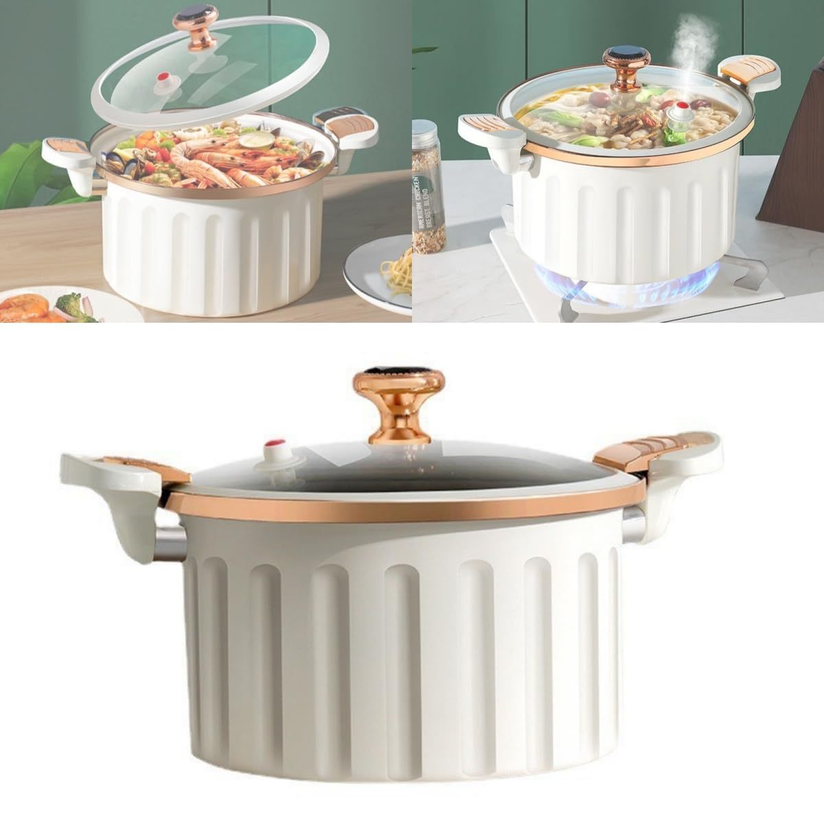 Non-stick Enamel Micro Pressure Cooker 8L Large Capacity Non-stick Pan Pressure Cooker