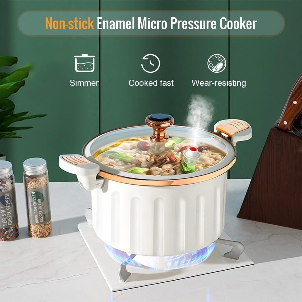 Non-stick Enamel Micro Pressure Cooker 8L Large Capacity Non-stick Pan Pressure Cooker