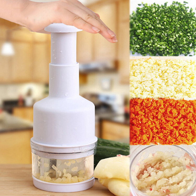 Garlic Presses Hand Push Cutter Ginger Dish Onion Chopper Cutting and Processing Stainless Steel Garlic Chopper Crusher