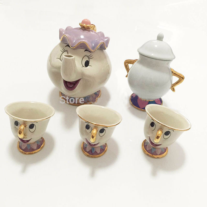 Mrs. Potter potato chips teapot cup Sugar Bowl set Gift box Cartoon teapot Coffee mug and tea set