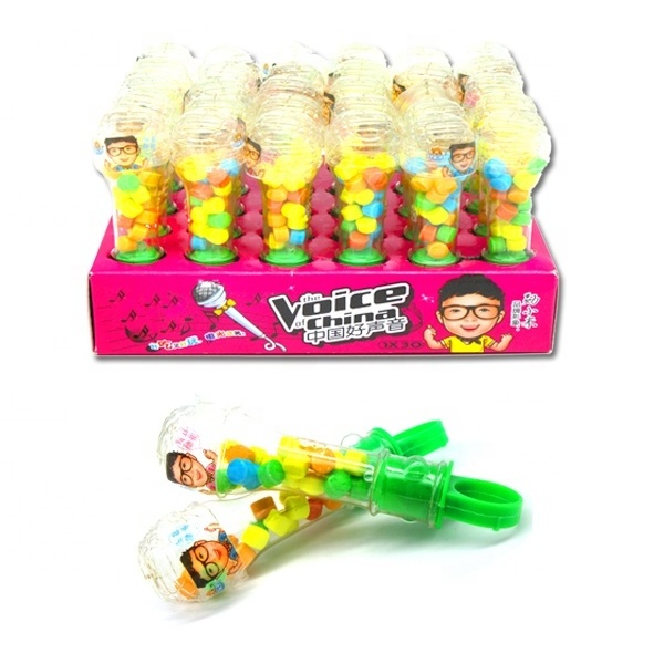 Candy manufacturers wholesale selling fruit flavored jelly beans will glow round bulb toy candy