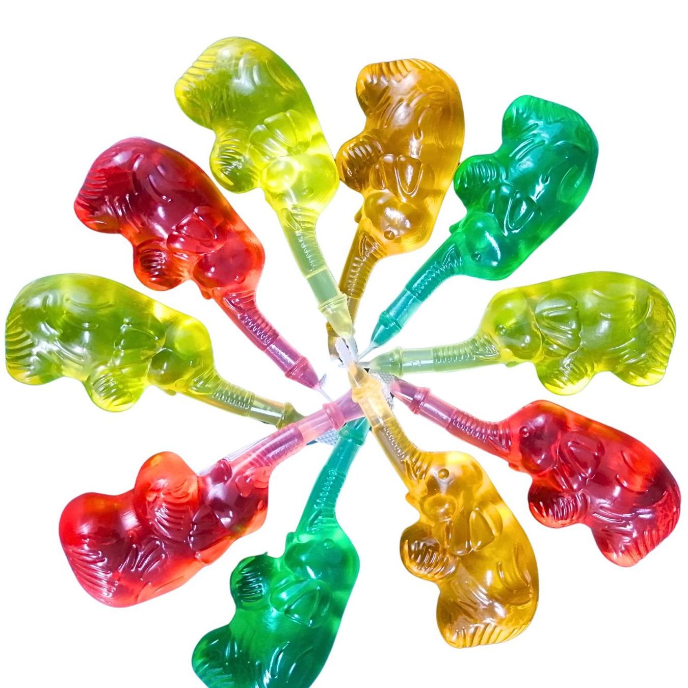 Candy manufacturers wholesale a variety of mini fruit sucking jelly elephant shaped fruit flavored soft jelly