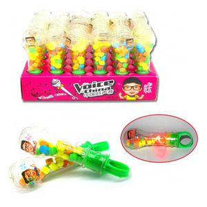 Candy manufacturers wholesale selling fruit flavored jelly beans will glow round bulb toy candy