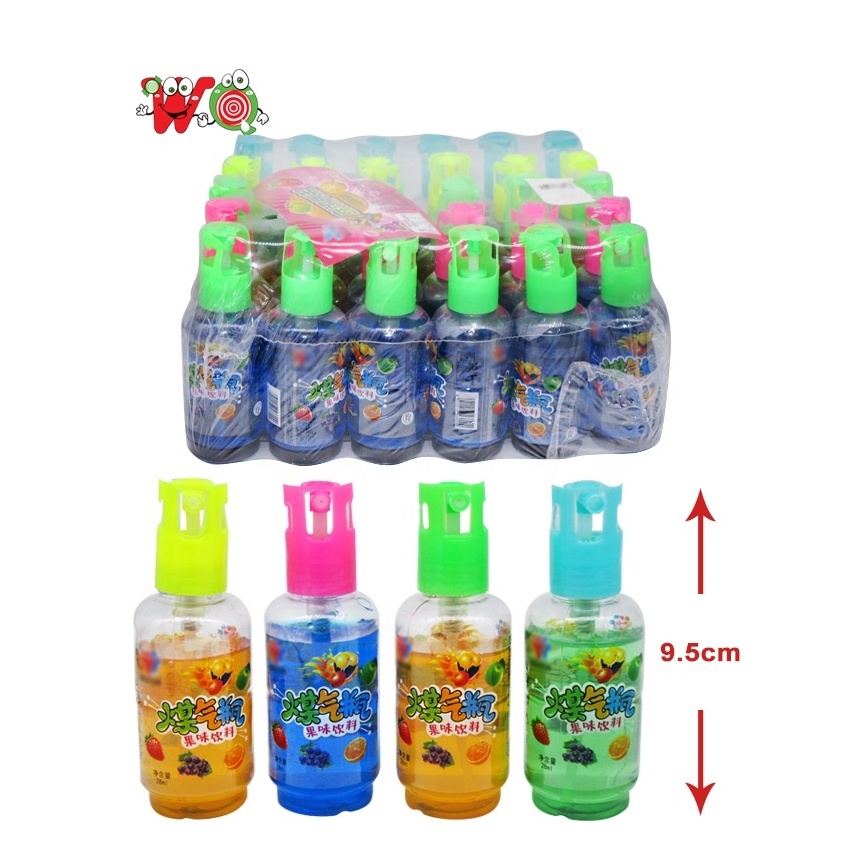 Factory candy wholesale hot selling unique shape small gas tank shape sour liquid spray candy