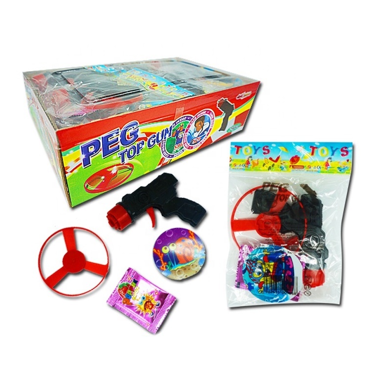 popping candy with plastic toy gun for kids