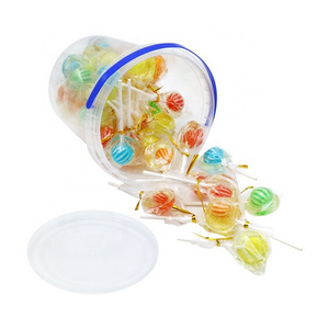 Wholesale custom colored plastic toy candy Delicious delicious handmade lollipop candy high quality lollipop candy