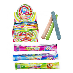 Vegan candy Sugar-free bubblegum flavor Fruit-flavored candy Fun and interesting sour powder long stick chalk bubblegum