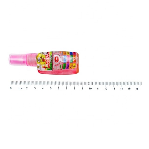 Our factory wholesale candy shape unique taste rich mobile phone sour sugar spray liquid sugar spray candy liquid