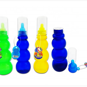 Our candy wholesale fruit flavor color unique shape gourd-shaped baby bottle liquid spray candy sour spray candy