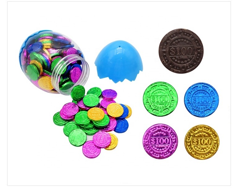 Teochew candy manufacturers wholesale delicious and interesting sweet coin shaped chocolate candy