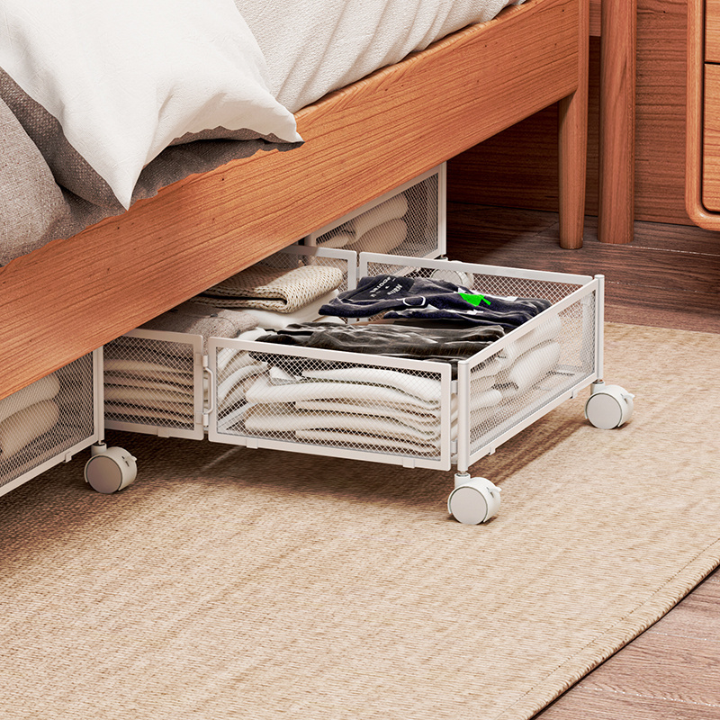 2 Pack Under Bed Storage With Wheels, Rolling Drawers Shoe Organizer, Under The Bed Storage Cart