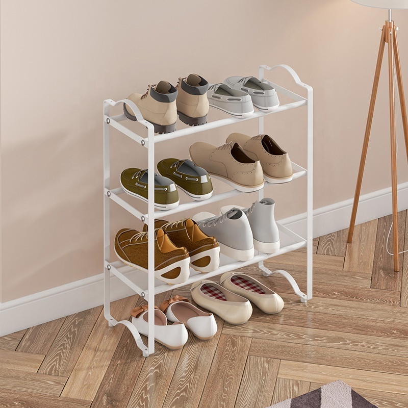 Customize 3-Tier Expandable Metal Shoes Shelf For Home To Save Space Retractable Shoe Racks Storage Organizer