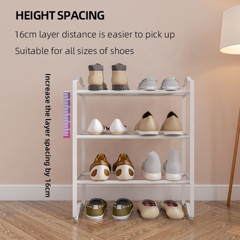 Customize 3-Tier Expandable Metal Shoes Shelf For Home To Save Space Retractable Shoe Racks Storage Organizer