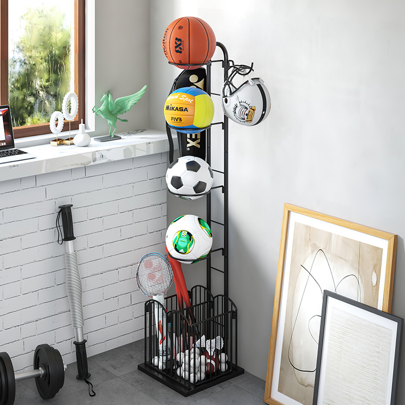 Stainless steel baseball badminton storage basket basketball storage rack football volleyball organizer storage rack  WS-2216