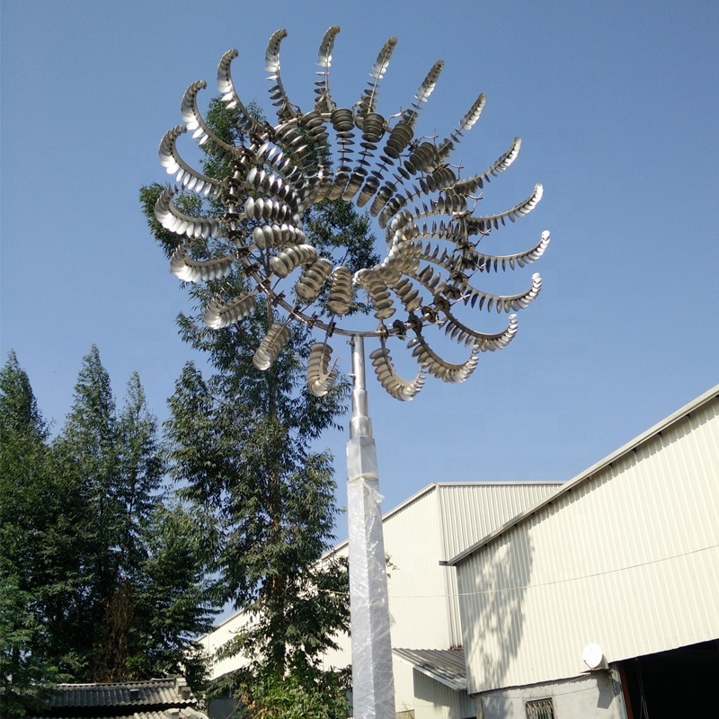 Stainless Steel Garden Yard Kinetic Metal Wind Sculpture