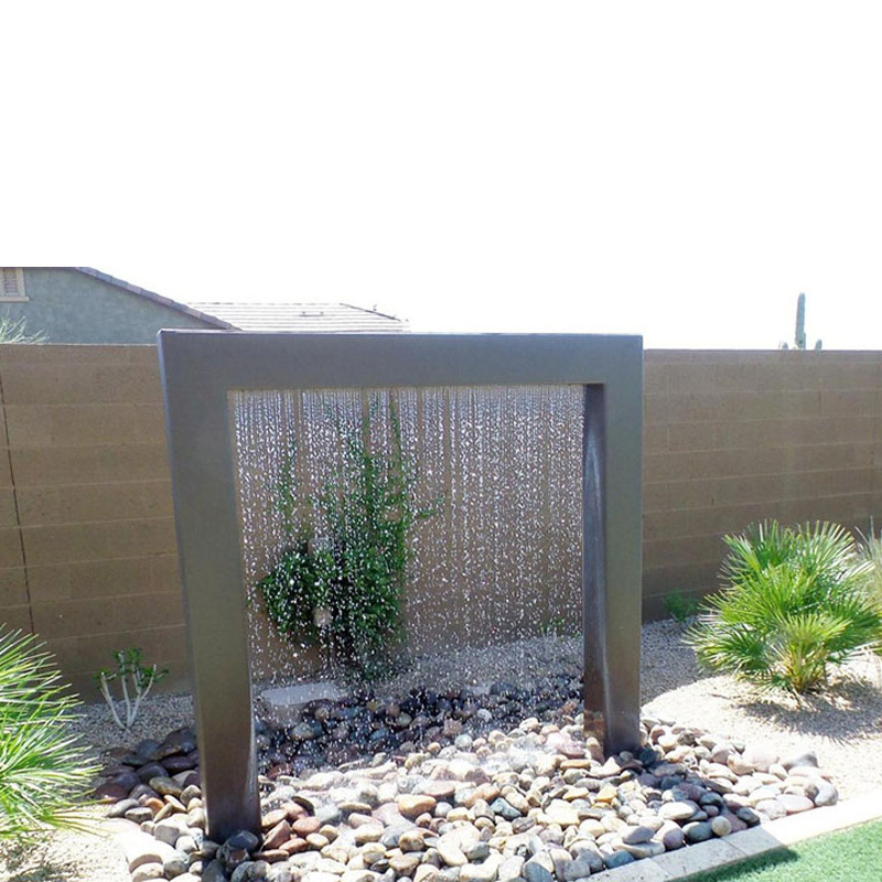 Garden Water Feature Stainless Steel Outdoor Waterfall Fountain