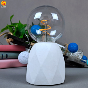 Indoor cement base portable decorative light bulb table lamp vintage Edison bulb for bedroom desk