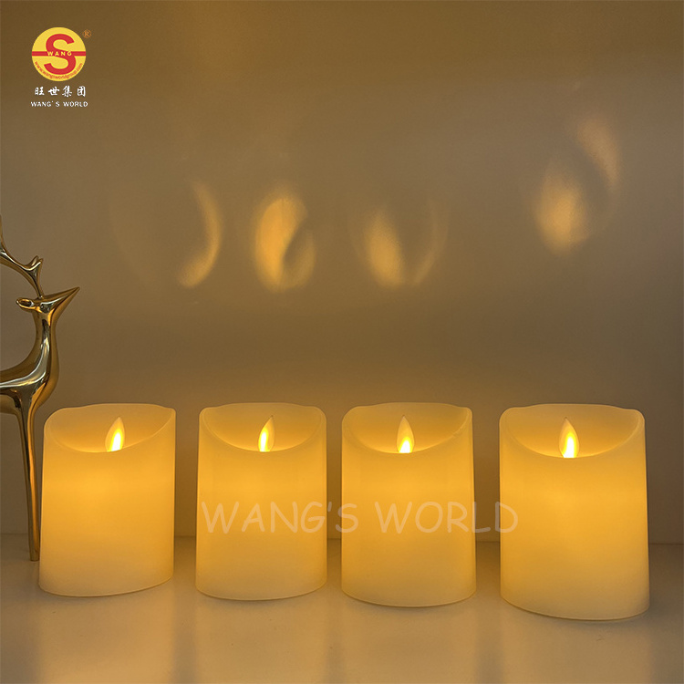 Dia 7.5*H10cm LED Soy Wax candles With Timer LED Candle Remote Battery Candles LED Flameless