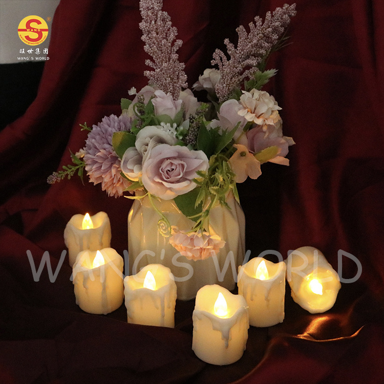 12 pcs/box Flameless LED Tea Candle Lights with Timer Battery Operated Flickering Tea lights for Home Party Decoration