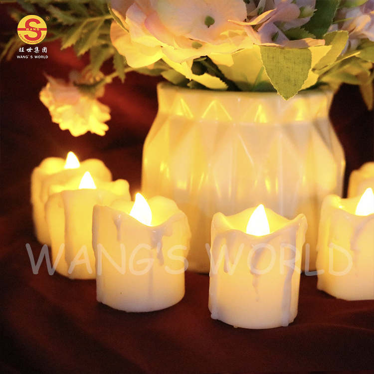 12 pcs/box Flameless LED Tea Candle Lights with Timer Battery Operated Flickering Tea lights for Home Party Decoration