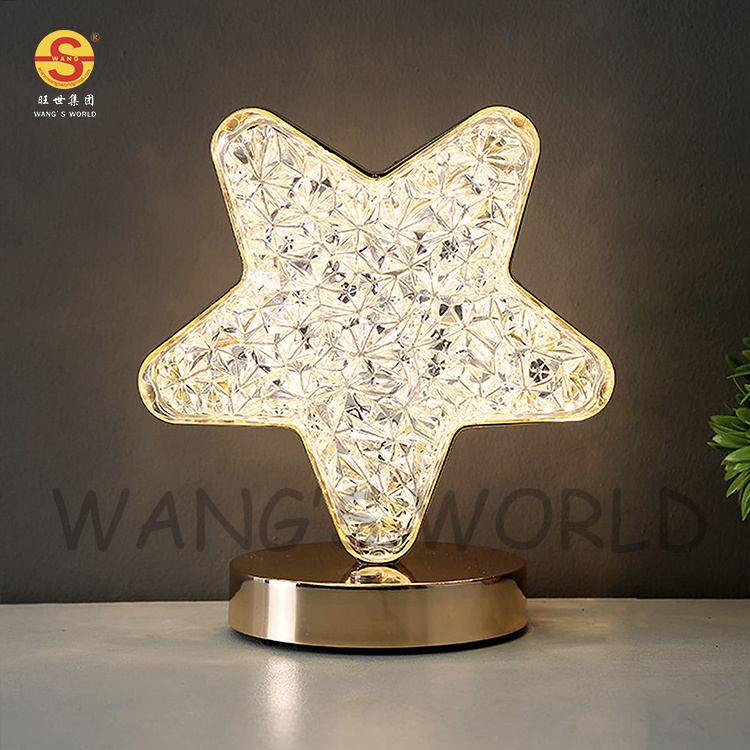 Flush Mount Acrylic Indoor Round Led Light Lamp Shape Usb Rechargeable Table Led Lamp Night Light Half Moon Light 3d star lamp