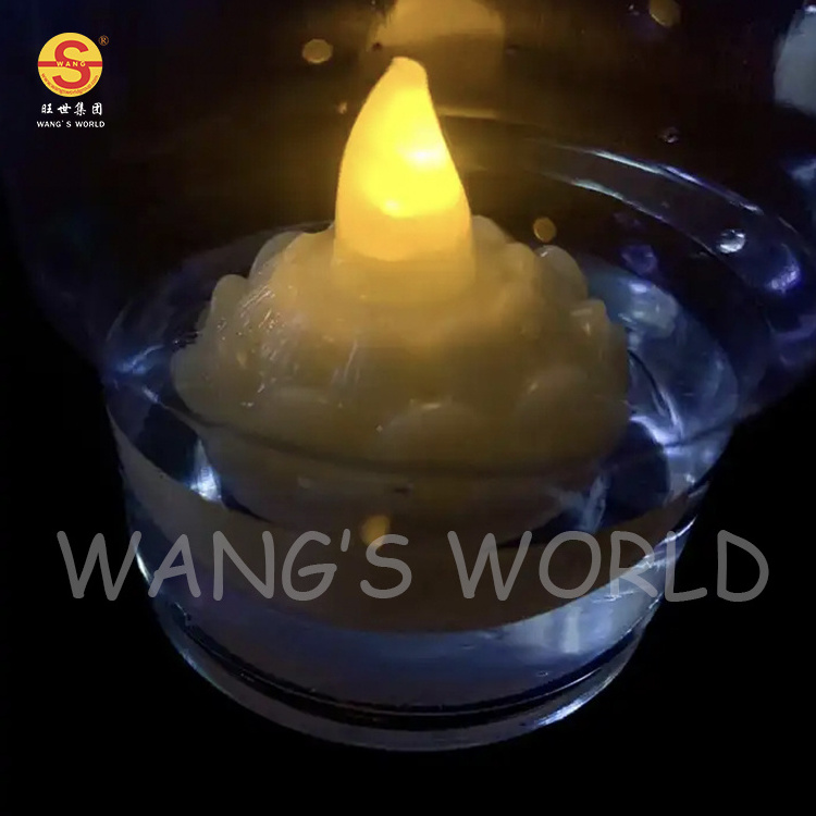 Water Activated LED Tea Light Yellow Flicker Floating flicker floating  LED Tealight Candle