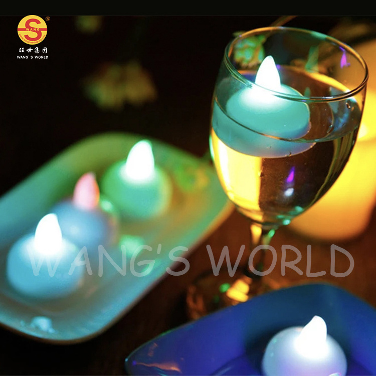 Water Activated LED Tea Light Yellow Flicker Floating flicker floating  LED Tealight Candle