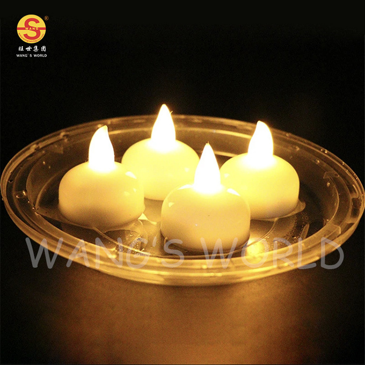 Water Activated LED Tea Light Yellow Flicker Floating flicker floating  LED Tealight Candle