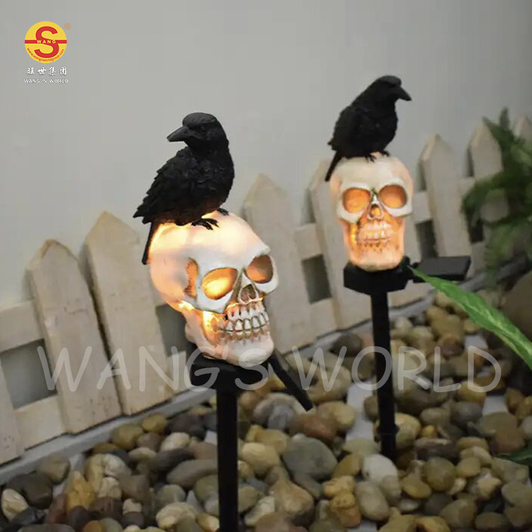 Skull Garden Solar Lights Outdoor,Solar Stake Lights,Waterproof Garden Decoration Landscape