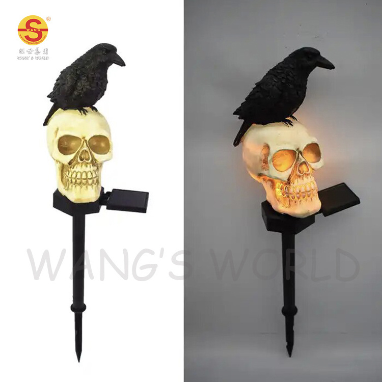 Skull Garden Solar Lights Outdoor,Solar Stake Lights,Waterproof Garden Decoration Landscape