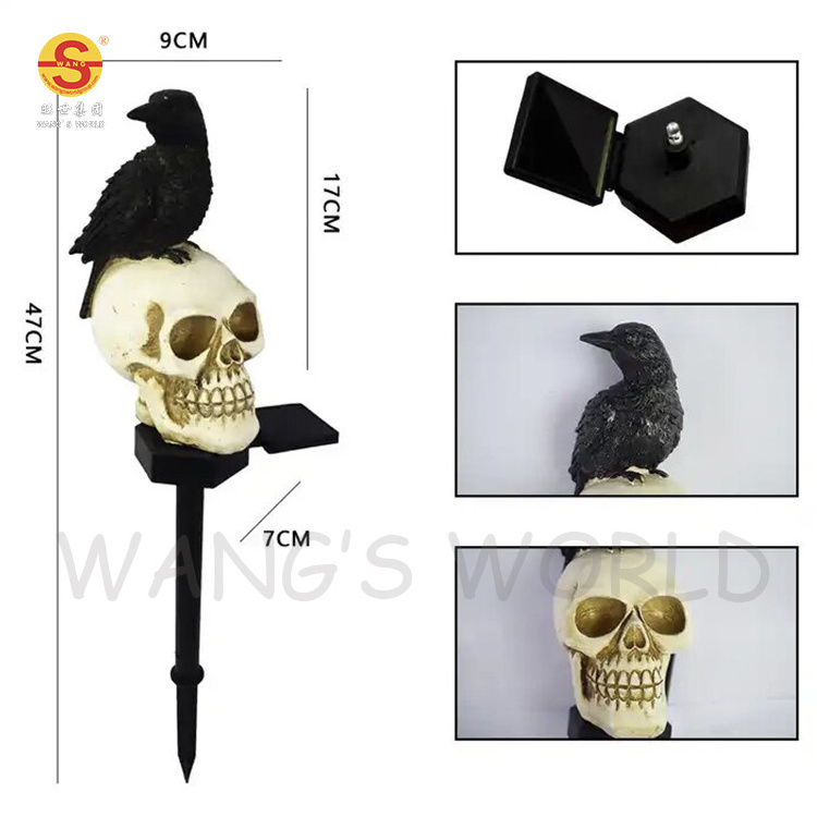 Skull Garden Solar Lights Outdoor,Solar Stake Lights,Waterproof Garden Decoration Landscape