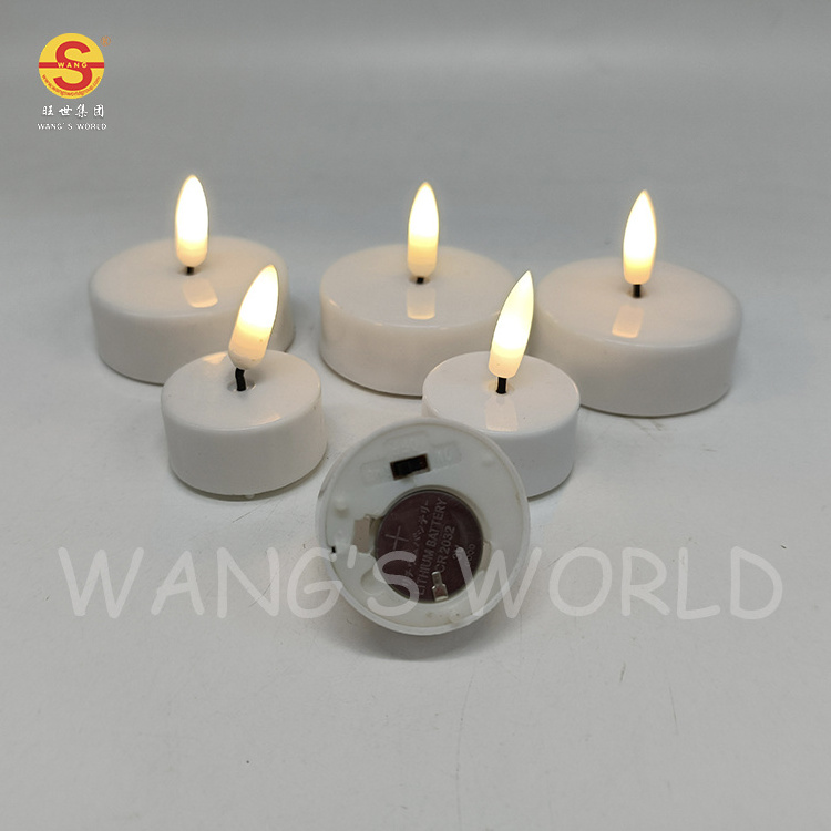 Plastic Battery Tea Light LED Candles Flickering Flameless Electric Candle Light