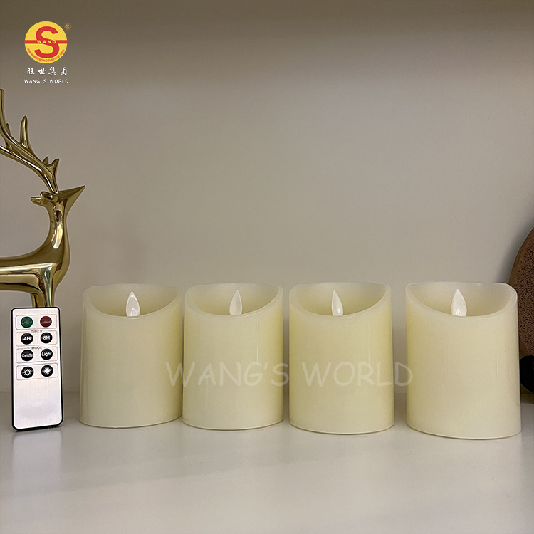 Dia 7.5*H10cm LED Soy Wax candles With Timer LED Candle Remote Battery Candles LED Flameless