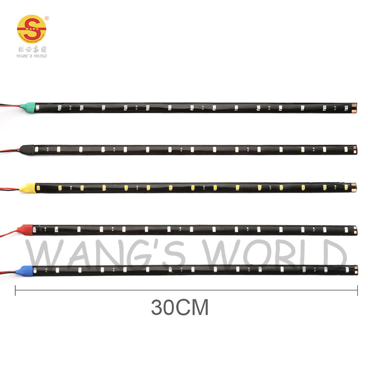 Waterproof 30CM 15SMD Motorcycle Strip LED Light Long Lifetime Soft LED Strip Light 12V Car