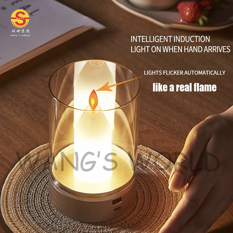 Smart Sensing Led Flameless Candle Night Light Room Decoration Light Candle