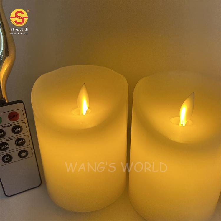 Dia 7.5*H10cm LED Soy Wax candles With Timer LED Candle Remote Battery Candles LED Flameless