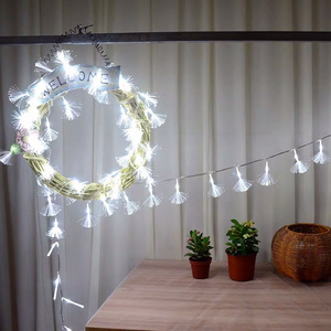 Hot Sale Led Fiber Optic Flower String Lights 20/30/40/50/80 LED Battery Powered, Christmas Wedding Decoration Customizable