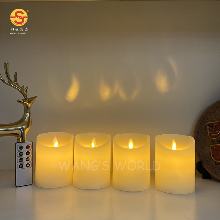 Dia 7.5*H10cm LED Soy Wax candles With Timer LED Candle Remote Battery Candles LED Flameless