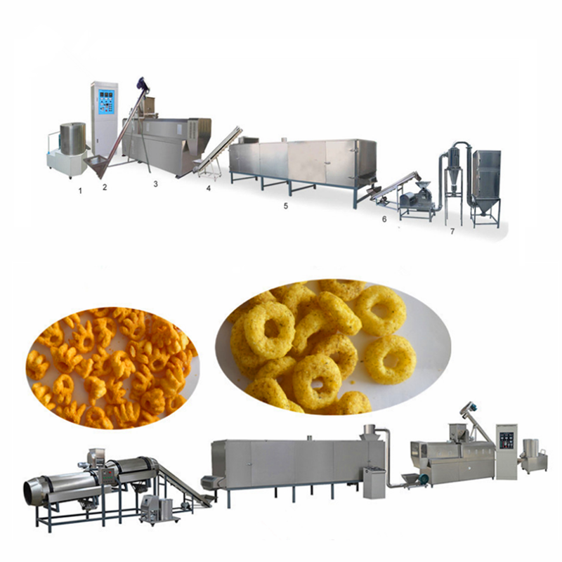 Automatic line100-150kg/h double screw Maize Snack Food Extruder corn flakes making machine