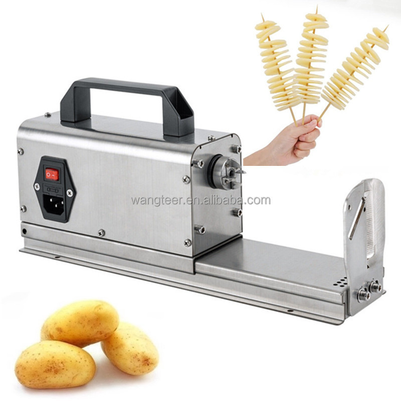 Automatic Hot Sale Electric Twisted Potato Cutter With Counter Manual Potato Chips Cutting Machine