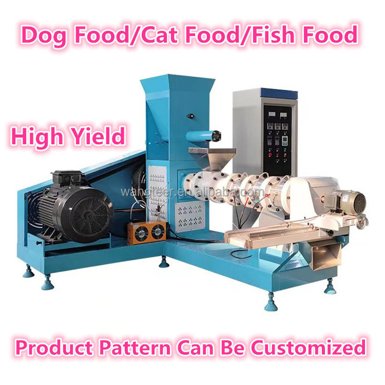 350KG/H Full Automatic Cat Fish Pet Animals Extruder Machine Kibble Dog Food Production Line