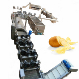 French Fry Production Line Industrial Fryer Automatic Potato Chip Making Machine Price