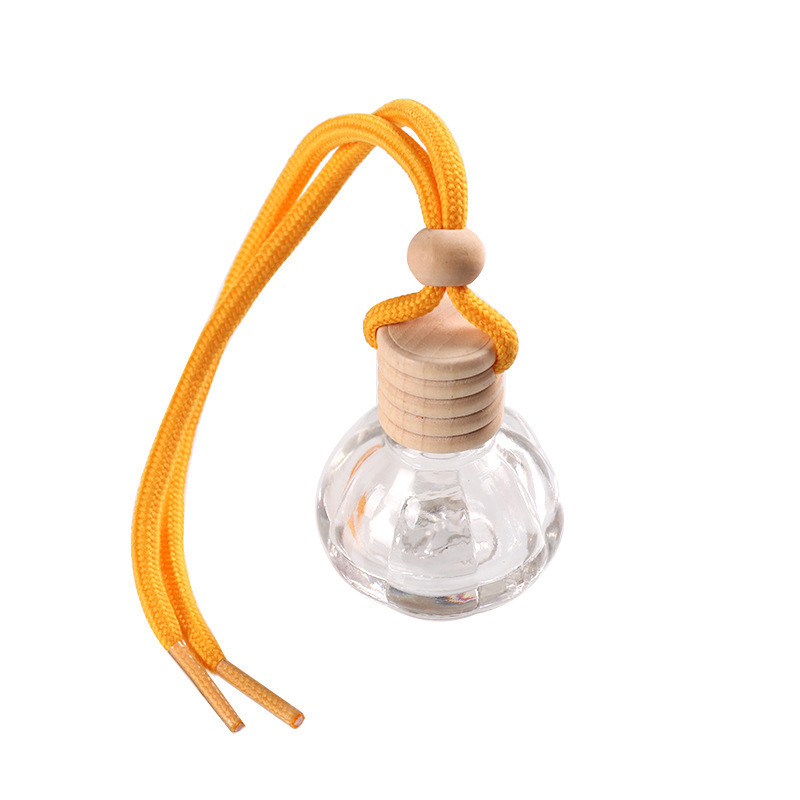 5ml Ball Shape Mini Air Freshener Pendant Vent Perfume Car Diffuser Bottle 10ml With Wooden Cap And Inner Stopper