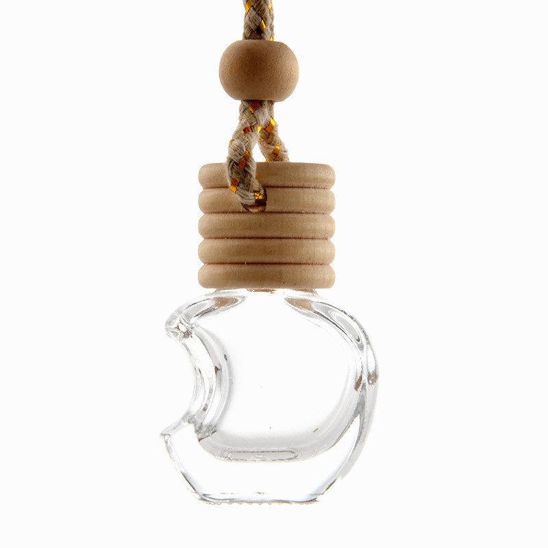 5ml Ball Shape Mini Air Freshener Pendant Vent Perfume Car Diffuser Bottle 10ml With Wooden Cap And Inner Stopper