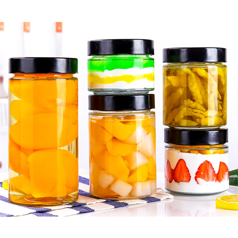 Supply 500g 380ml Square Glass Honey Bottle/jar Storage Jam Sauce Canned Glass Jar For Pickle With Metal Lids